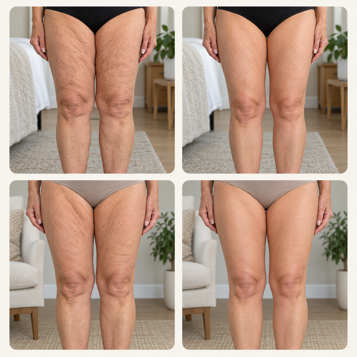 Crepey skin turns smooth and firm