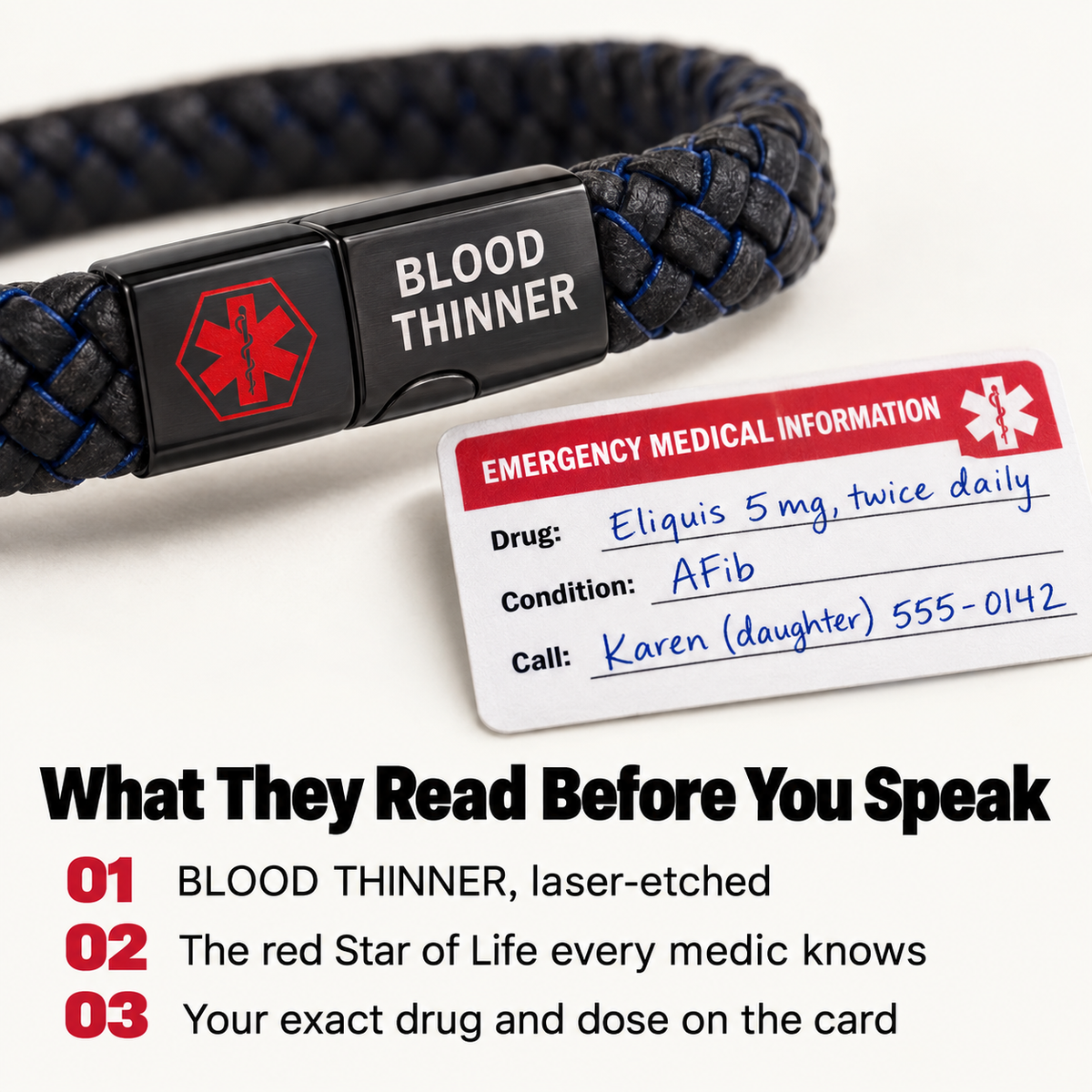Blood Thinner Rescue Bracelet
