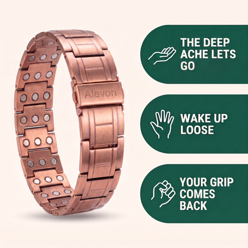 Copper Magnetic Relief Bracelet slide 01