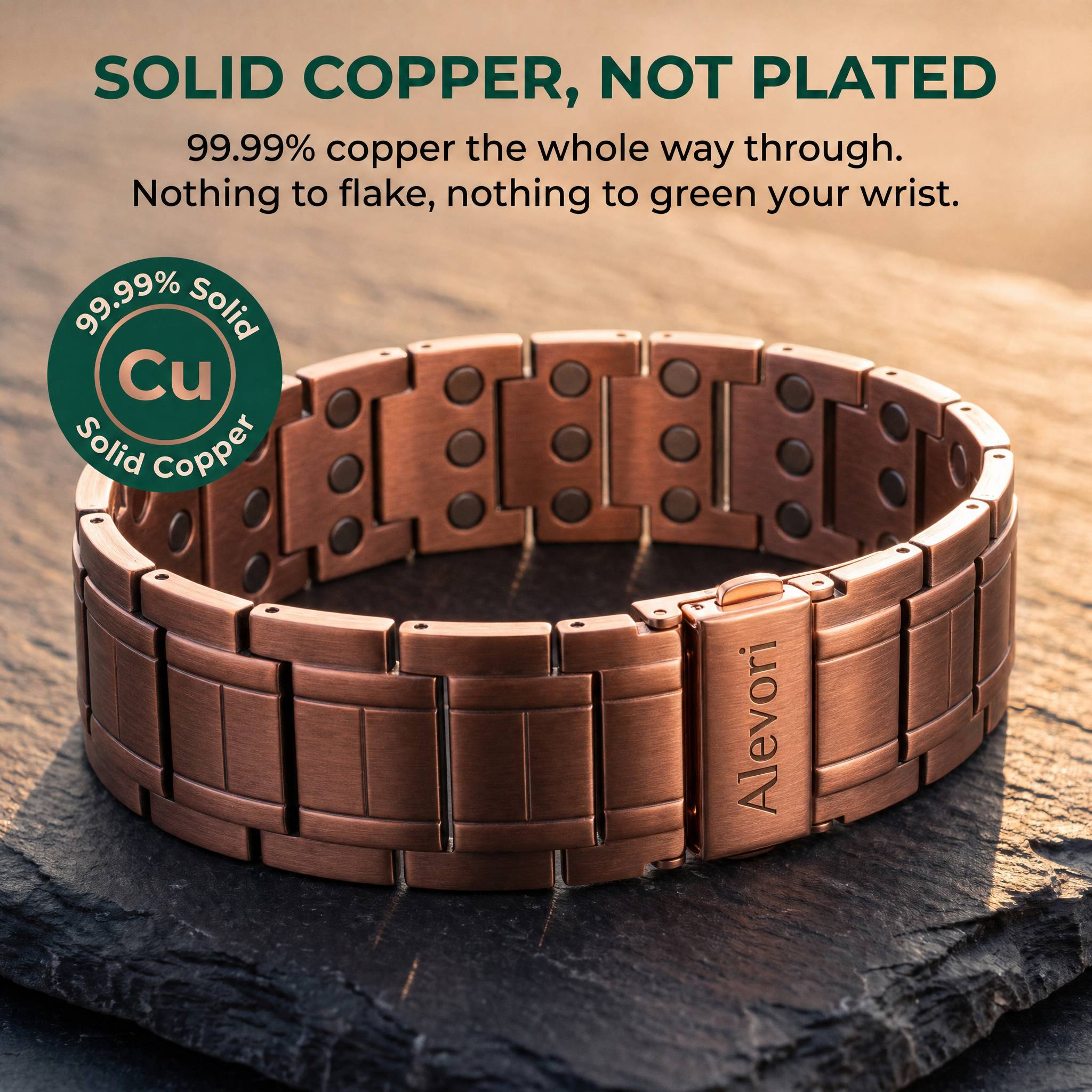 Copper Magnetic Relief Bracelet slide 07